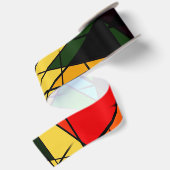 Ruban En Satin Triangle Coloré Géométrique Moderne (Dos)