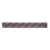 Ruban En Satin triangle gris bordeaux turquoise (Devant)