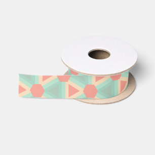 Ruban En Satin Triangles géométriques dans une palette de couleur