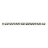 Ruban En Satin Triangles modernes noires et grises d'or de Geo (Devant)