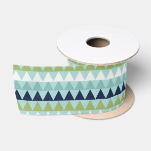 Ruban En Satin Triangles Neptune, Seashell, Green et Navy