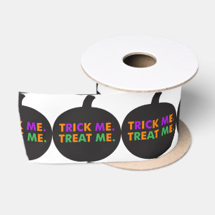 Ruban En Satin Trick Me Treat Me Multi-Colors