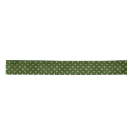 Ruban En Satin Triple spirale Celtique Vert Or (Devant)