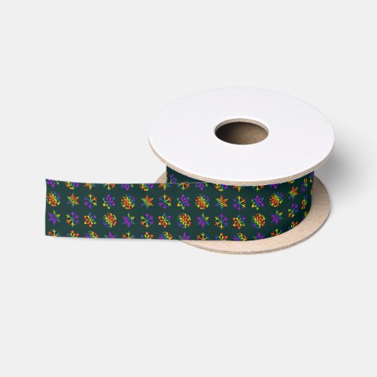 Ruban En Satin Trippy Snowflakes (Bobine)