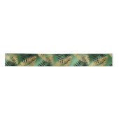 Ruban En Satin Tropical Gold Green Palm Feuilles (Devant)