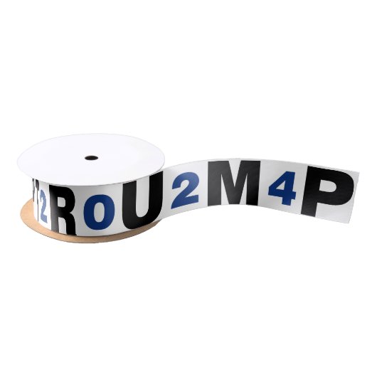 Ruban En Satin Trump 2024 bleu (Bobine)