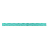 Ruban En Satin Turquoise Aqua Grand Motif Chevron ZigZag (Devant)