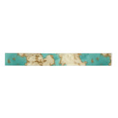 Ruban En Satin Turquoise Brown Cream Animal Cowhide Western (Devant)