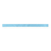 Ruban En Satin Turquoise Checkered et blanc (Devant)
