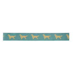 Ruban En Satin Turquoise de golden retriever de parties