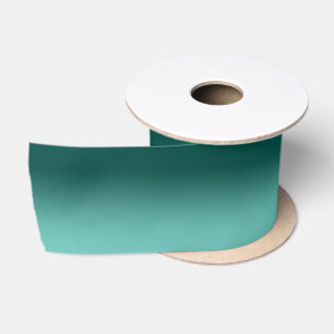 Ruban En Satin Turquoise foncé et ombré sarcelle claire