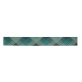 Ruban En Satin Turquoise moderne Vert Bleu Plaid Motif Noël (Devant)