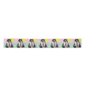 Ruban En Satin Tuxedo Cat Art Cute Pastel Satin Ribbon (Devant)
