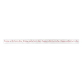 Ruban En Satin Typographie de script rouge Heureuse Sainte-Valent (Devant)