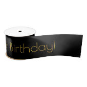 Ruban En Satin Typographie élégante Pop Fizz Clink Anniversaire (Bobine)