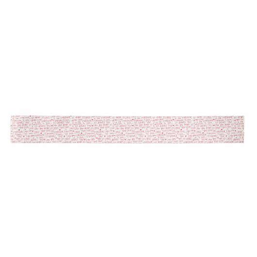 Ruban En Satin Typographie manuscrite de script d'amour (Devant)