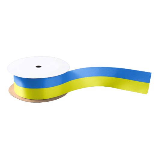 Ruban En Satin Ukraine Drapeau bleu jaune Thunder_Cove (Bobine)