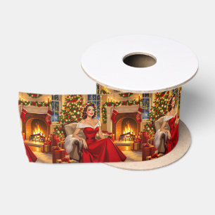 Ruban En Satin Un Noël vintage sucré