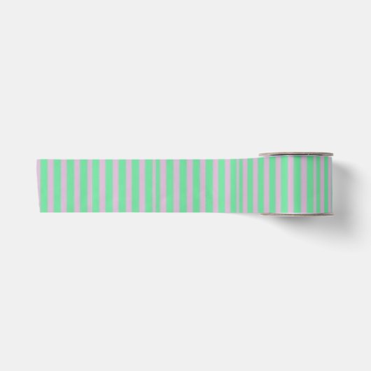 Ruban En Satin Vacances en Gris Rose Vert (Devant)