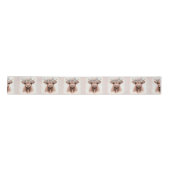 Ruban En Satin Vache Boho Highland avec Laurel (Devant)