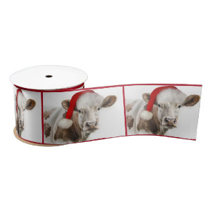 Ruban En Satin Vache Hereford avec ruban satin Casquette du Père