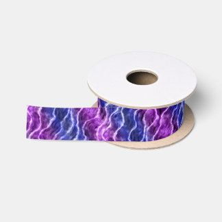 Ruban En Satin vagues encrées - dégradé de pourpres :