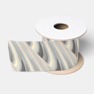 Ruban En Satin vagues rose gris jaune