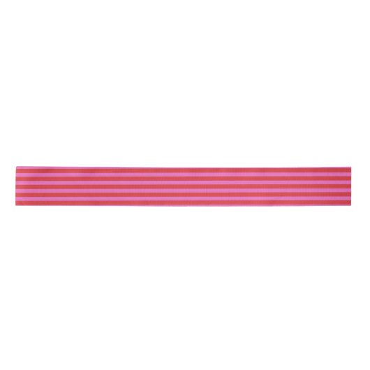 Ruban En Satin Valentine's Day Pink and Red Stripes Pattern (Devant)