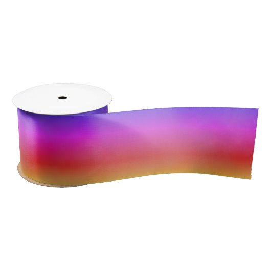 Ruban En Satin Vapeur arc-en-ciel (Bobine)