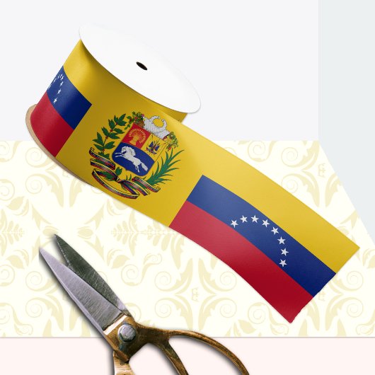 Ruban En Satin Venezuela Ruban, Emblème, patriote, Drapeau Velezu