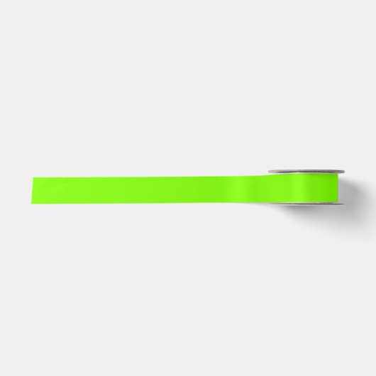 Ruban En Satin Vert Chartreuse Uni (Devant)