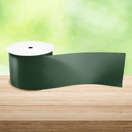 Ruban En Satin Vert émeraude foncé uni
