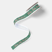 Ruban En Satin Vert Holly Jolly Noël Modifiable (Dos)
