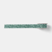 Ruban En Satin Vert Motif Eucalyptus (Devant)