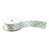 Ruban En Satin Vert pastel tacheté (Bobine)