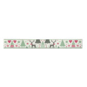 Ruban En Satin Vert renne de Noël festif mignon (Devant)