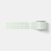 Ruban En Satin Vert Sauge Gingham Classique (Devant)