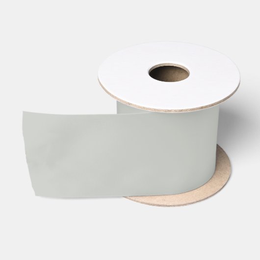 Ruban En Satin Vert uni gris misty (Bobine)