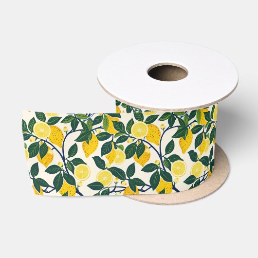 Ruban En Satin Vibrant Lemon Grove (Bobine)