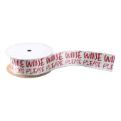 Ruban En Satin vin svp (en rouge) (Bobine)