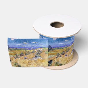 Ruban En Satin Vincent van Gogh - Meules de blé avec des moissonn