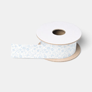 Ruban En Satin Vintage Bloom Poudre Bleue - Neutre