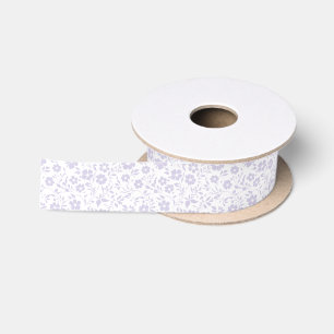 Ruban En Satin Vintage Bloom Poussiéreux Lavande - Neutre