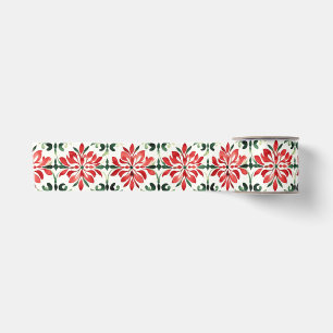Ruban En Satin Vintage de Noël Red Green