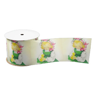 Ruban En Satin Vintage petite fille Retro mignonne
