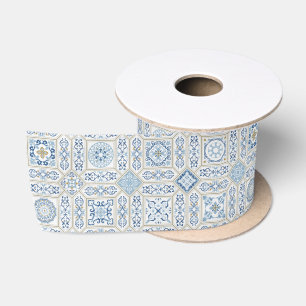 Ruban En Satin Vintage Portugal Azulejo traditionnel