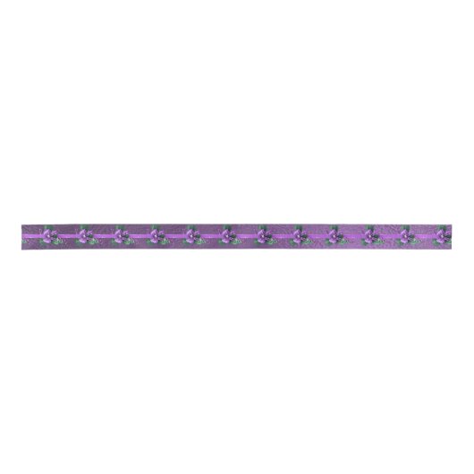 Ruban en satin violet Bow Holiday (Devant)