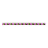 Ruban En Satin Violet chardon Fleur sauvage Floral Art (Devant)