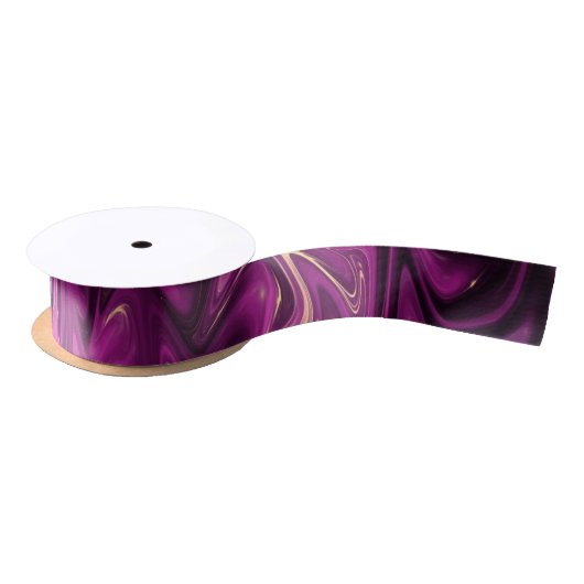 Ruban En Satin Violet noir goth inspiré motif dramatique (Bobine)