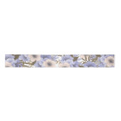Ruban En Satin Violet romantique & Sage Botanique Floral (Devant)